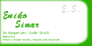 eniko simar business card